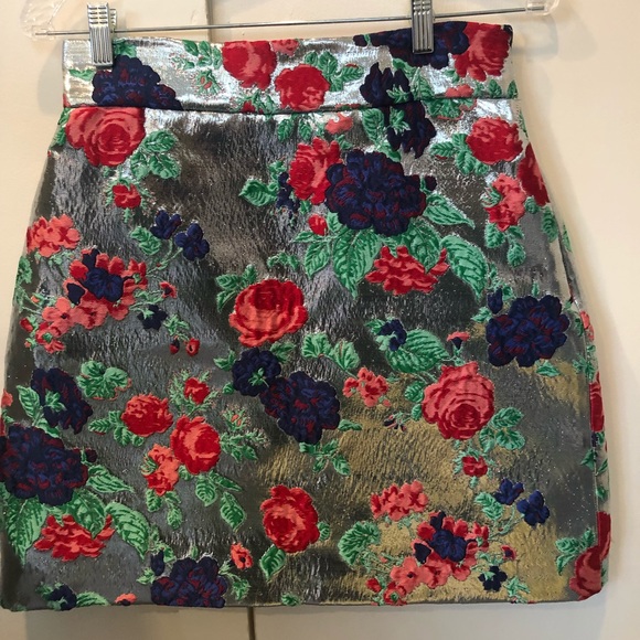 NWOT MSGM Silver Mini Skirt, Medium - Picture 3 of 5